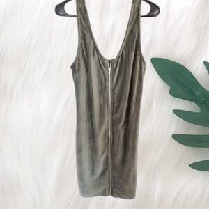 No Boundaries Green Bodycon Dress Scoop Neck Sleeveless